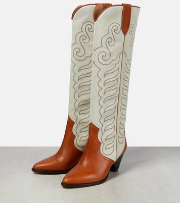 Liela leather and suede cowboy boots | Isabel Marant