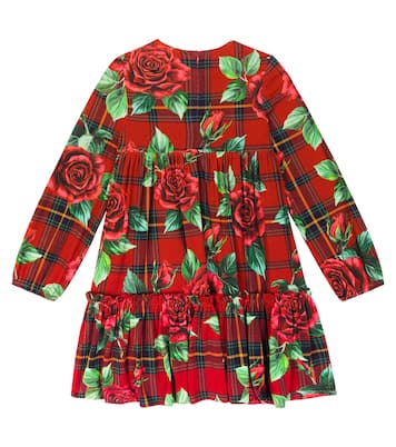 Robe à fleurs et carreaux | Dolce&Gabbana Kids