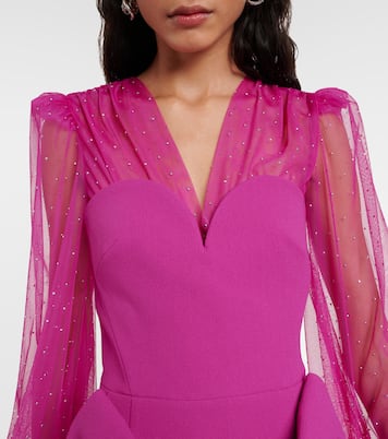 Robe Lilah en crêpe à ornements | Rebecca Vallance