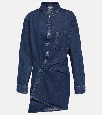 Asymmetric denim shirt dress | Off-White