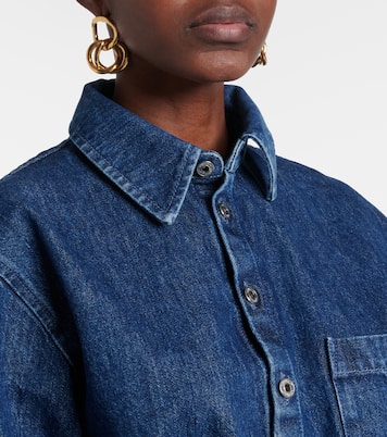 Asymmetric denim shirt dress | Off-White