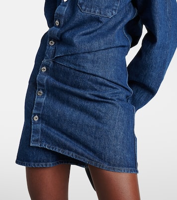 Asymmetric denim shirt dress | Off-White