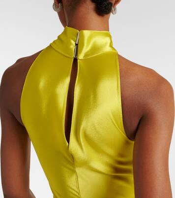 Robe longue Portico en satin | Galvan