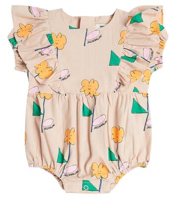 Baby Orange Flower cotton bodysuit | Jellymallow