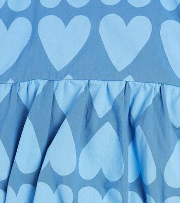 Baby Heart cotton playsuit and sunhat set | Jellymallow