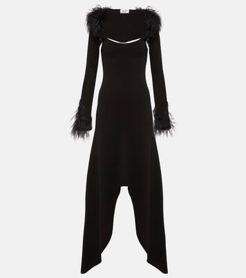 Robe longue à plumes | The Attico