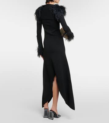 Robe longue à plumes | The Attico