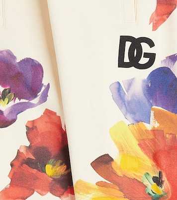 Pantalones de jersey de algodón floral | Dolce&Gabbana Kids