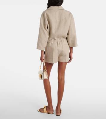 Linen canvas shorts | Valentino