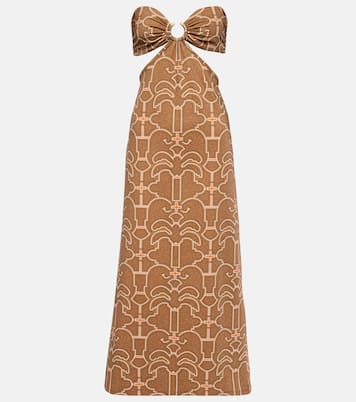Ring-detail cutout printed maxi dress | Johanna Ortiz