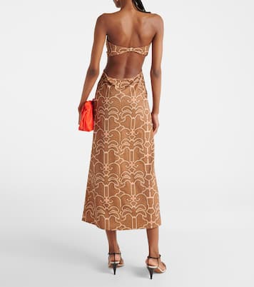 Ring-detail cutout printed maxi dress | Johanna Ortiz