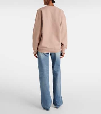 Logo cotton jersey sweatshirt | Saint Laurent