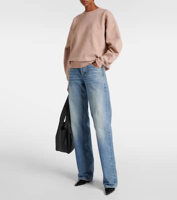 Logo cotton jersey sweatshirt | Saint Laurent