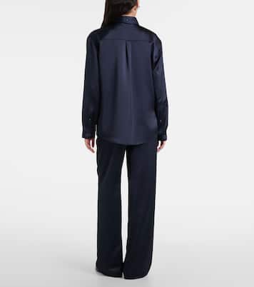 White Label Hemd Raven aus Satin | Proenza Schouler