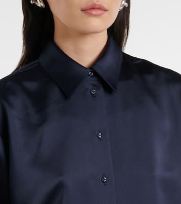 White Label Hemd Raven aus Satin | Proenza Schouler