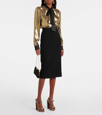 Sandalen Keira 105 aus Satin mit Kristallen | Dolce&Gabbana