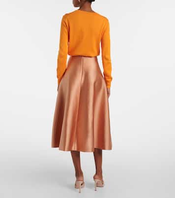 Midirock aus Satin | Carolina Herrera