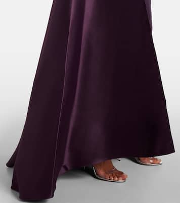 Abito lungo monospalla in twill | Solace London