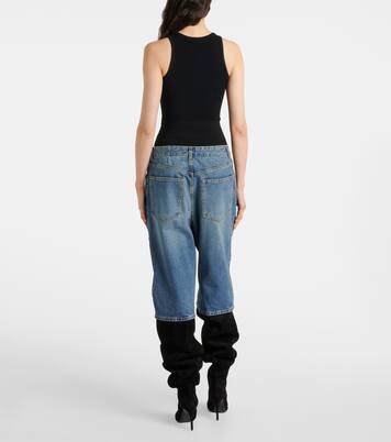 Jeans cropped con gamba arrotondata | Alaïa
