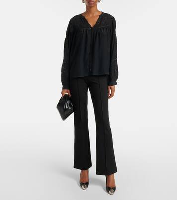 Pantalon évasé Albee à taille haute | Velvet