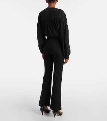 Pantalon évasé Albee à taille haute | Velvet