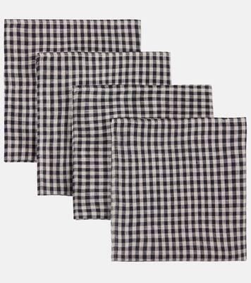 Set of 4 gingham linen napkins | Once Milano