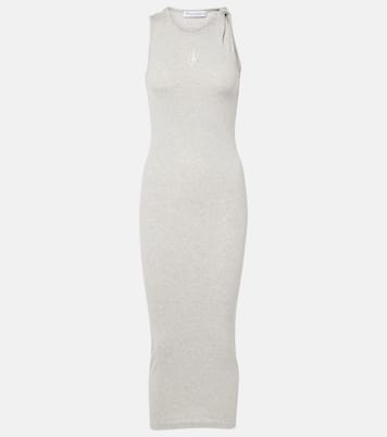 Logo embroidered cotton jersey maxi dress | JW Anderson