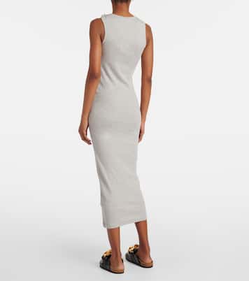 Logo embroidered cotton jersey maxi dress | JW Anderson