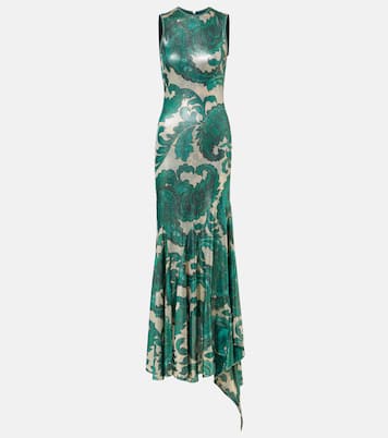 Paisley open-back lamé maxi dress | Etro