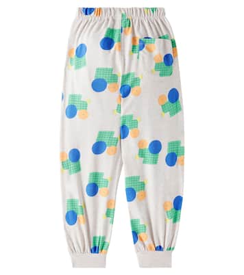 Printed cotton jersey sweatpants | Jellymallow