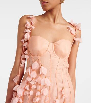 Abito midi Dawning in lino e seta | Zimmermann