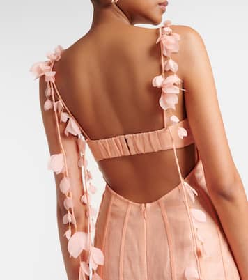 Abito midi Dawning in lino e seta | Zimmermann