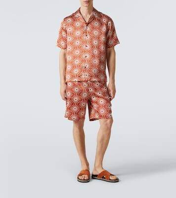 Roberto printed silk bowling shirt | Frescobol Carioca