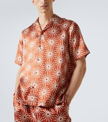 Roberto printed silk bowling shirt | Frescobol Carioca