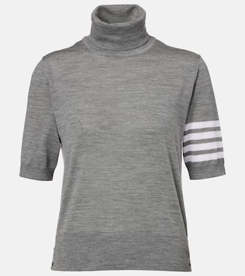 Pull 4-Bar en laine à col roulé  | Thom Browne