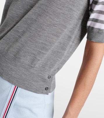 Pull 4-Bar en laine à col roulé  | Thom Browne