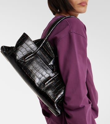 La Passeggiata Small leather tote bag | The Attico