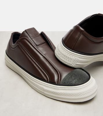 Monili leather sneakers | Brunello Cucinelli
