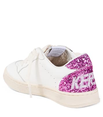 Baskets Ballstar en cuir à paillettes | Golden Goose Kids