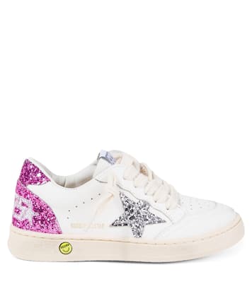 Baskets Ballstar en cuir à paillettes | Golden Goose Kids