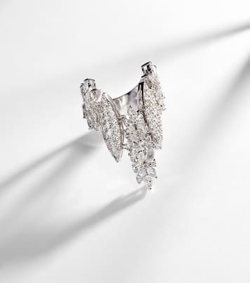 18kt white gold ring with diamonds | Yeprem