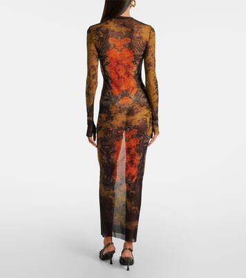 Bedrucktes Maxikleid Médallion aus Mesh | Jean Paul Gaultier