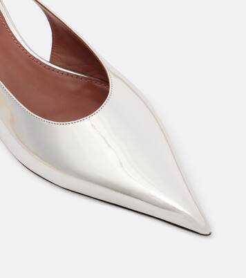 Jessica mirrored leather slingback pumps | Paris Texas
