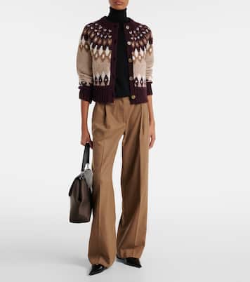 Christina Fair Isle alpaca-blend cardigan | Veronica Beard