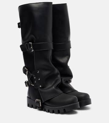 Bikerstiefel mit Leder | Dolce&Gabbana