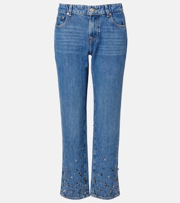 Calie embellished cropped straight jeans | 7 For All Mankind