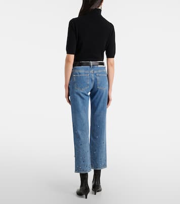 Calie embellished cropped straight jeans | 7 For All Mankind