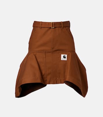 X Carhartt Minirock aus Baumwoll-Canvas  | Sacai