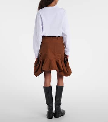 X Carhartt Minirock aus Baumwoll-Canvas  | Sacai