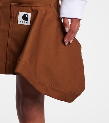 X Carhartt Minirock aus Baumwoll-Canvas  | Sacai